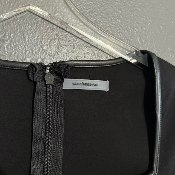 Maniere De Vior NWOT Black Pleated Bandage Playsuit Romper Size 8 - Picture 7 of 9